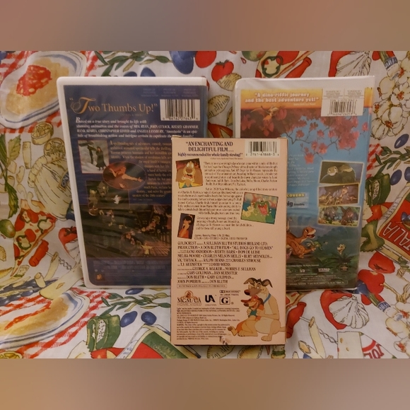 Don Bluth 3 movie VHS lot animated Anastasia all dogs go to heaven 90s - Picture 3 of 3